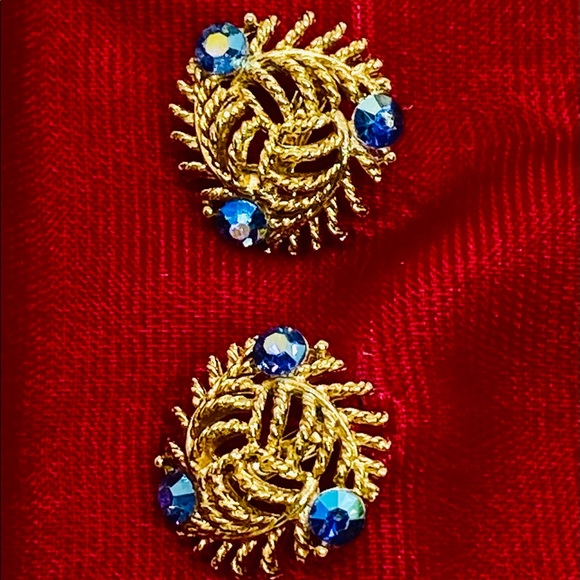 Vintage Lisner Double Fern Leaf Brooch & Earrings - Picture 3 of 5